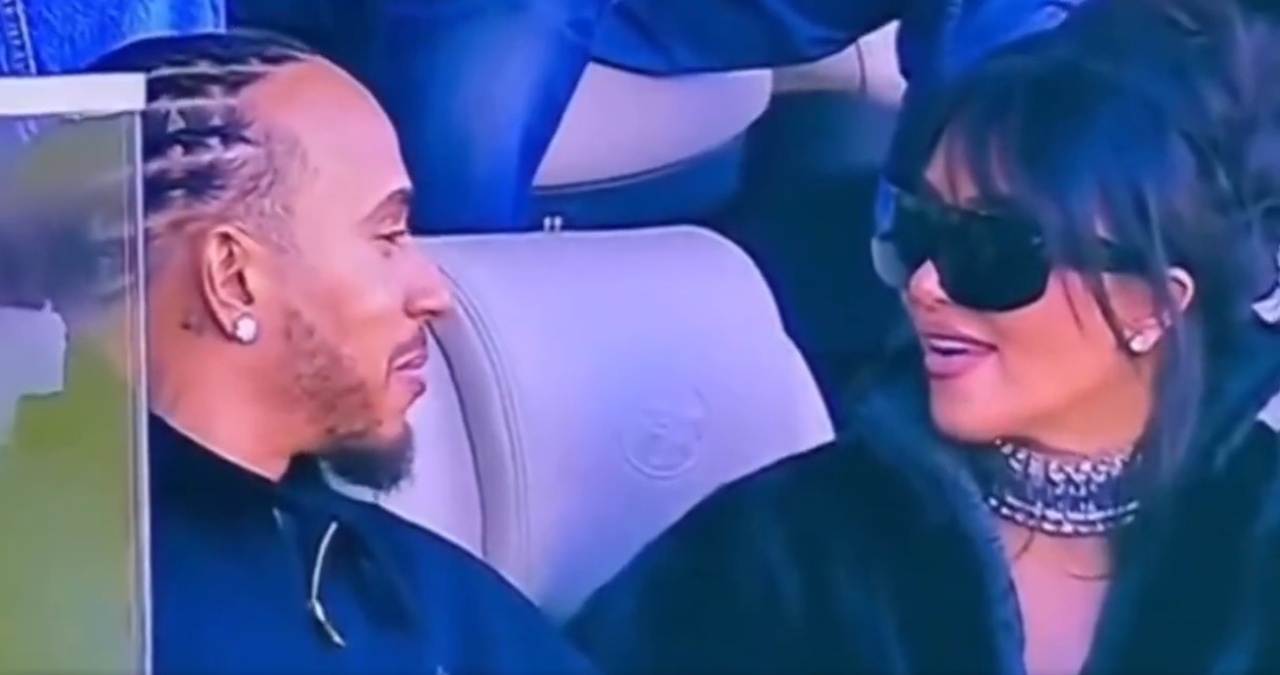 Kim Kardashian Lewis Hamilton Super Bowl