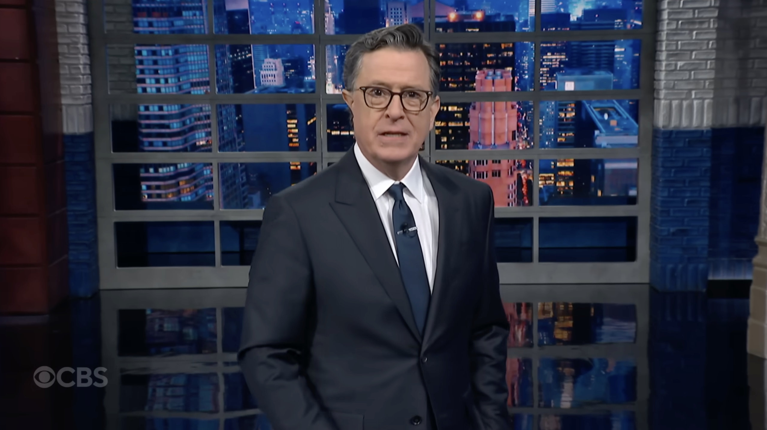 Stephen Colbert Prince Andrew arrest photo