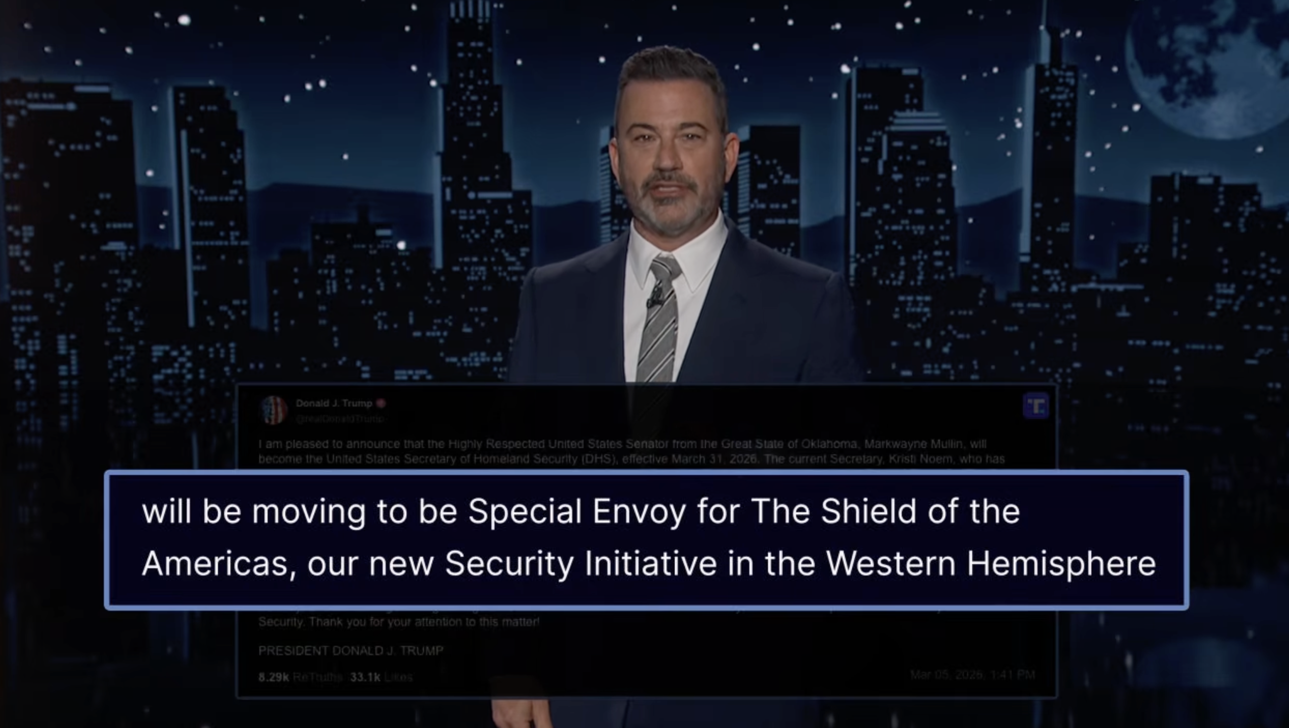 Jimmy Kimmel Kristi Noem