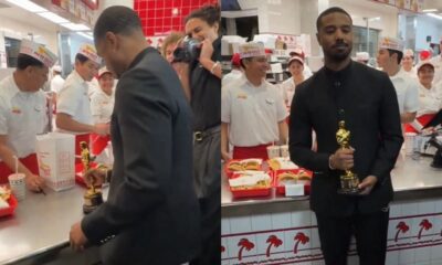 Michael B. Jordan Oscar celebration