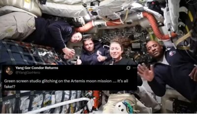 Artemis II green screen