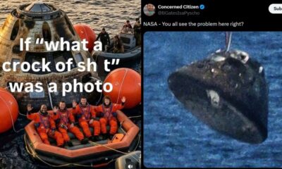 Artemis II splashdown fake