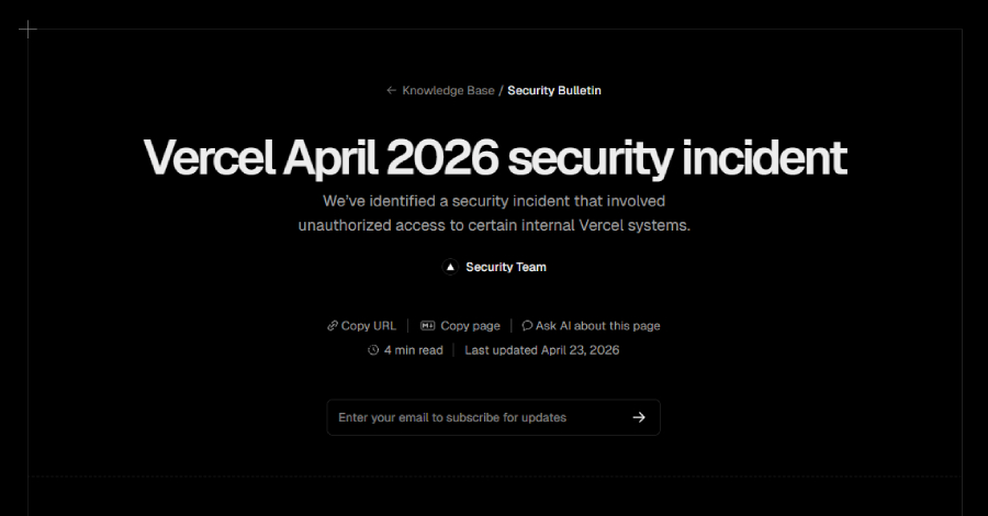 Vercel security breach