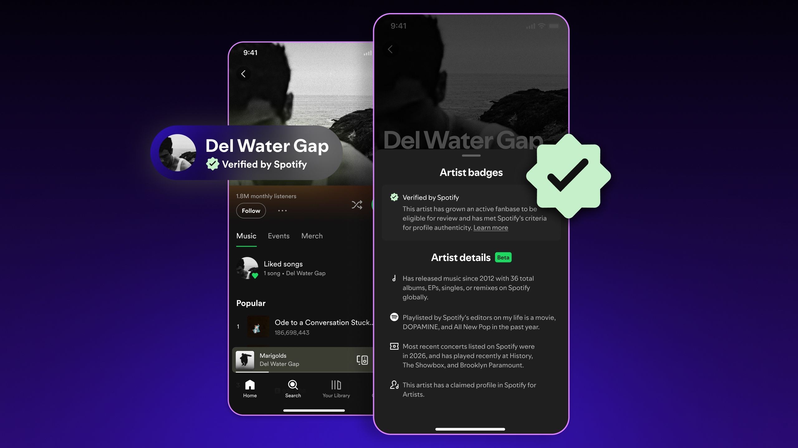 Spotify verification badge human artists
