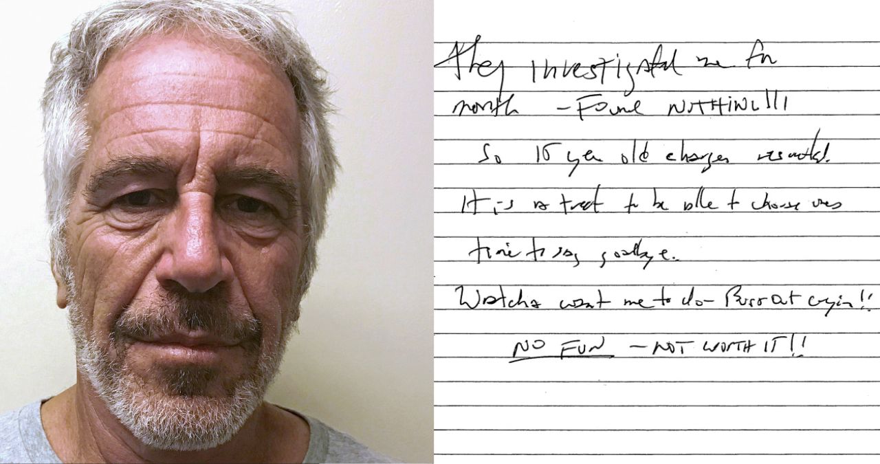 Epstein suicide note forgery claim sparks timeline dispute