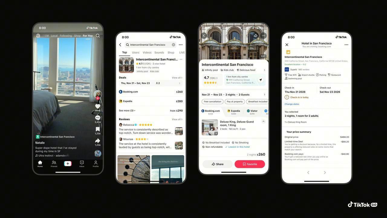 TikTok hotel booking